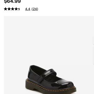 Dr. Martens Shiny Black Kids Mary Jane Shoes